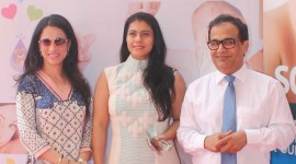 Kajol unveils Sculpture made by Rouble Nagi at Surya Hospital