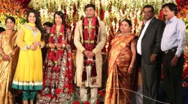 SV Babu son Sanjay Babu Marriage Reception with Soundarya