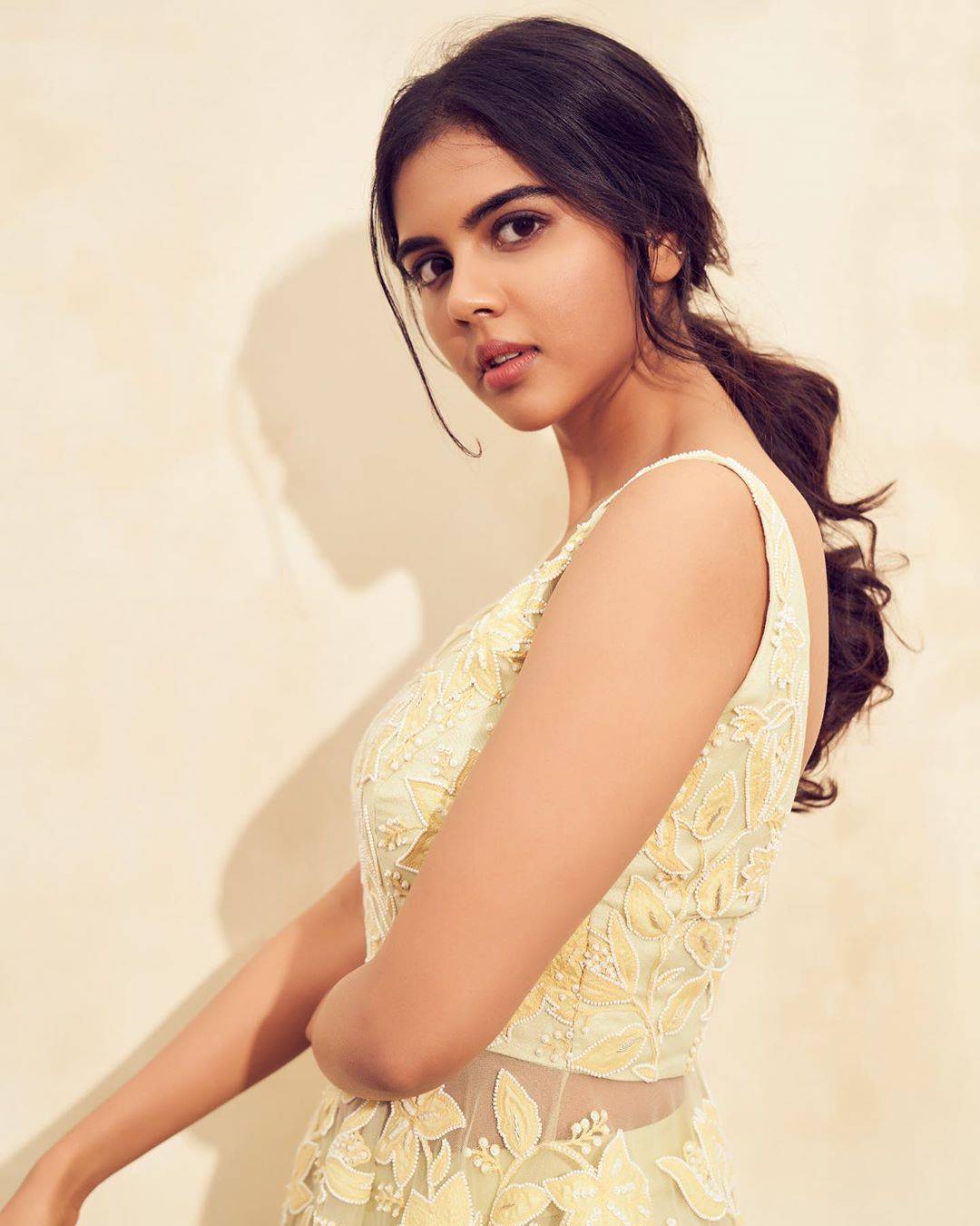 Make-up artist Amit Kagda chose to go with a natural look and hairstylist Chinna drew the hair back into a low ponytail while leaving some flyaway bangs - Fashion Models