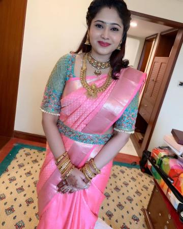 Priya Atlee recently attended her sister-in-law's  baby shower ceremony in a pink-blue Kanchipuram saree that has divided our opinions  - Fashion Models