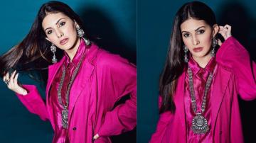 A pink Amyra Dastur is just what you need to set the mood today