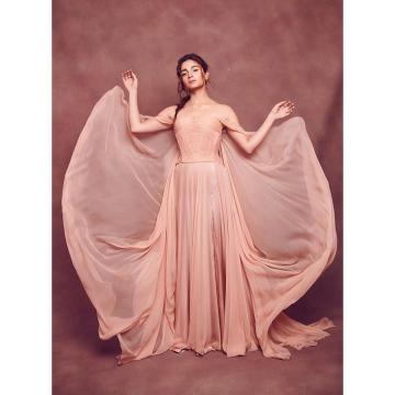 Beauty Alia Bhatt in Nedo Pink Gown by Nedret Taciroglu SS18 Collectio –  Lady India