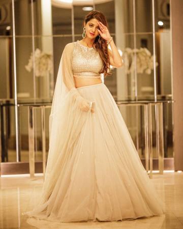Vedhika was spotted at an event in Kaula Lampur in this resplendent lehenga from Seema Gujral - Fashion Models