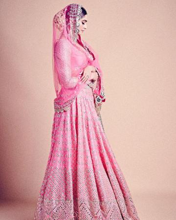 Sonam Kapoor walked the ramp for designer Abhinav Mishra this week in this intricate pink lehenga - Fashion Models