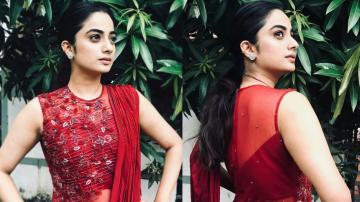 Namitha Pramod's red outfit is stately