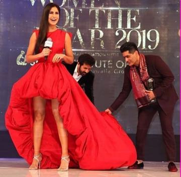 Katrina Kaif was looking hot at the Vogue women of the year awards in this hot high-low gown from Ashi studio - Fashion Models