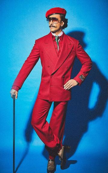 Ranveer's love for walking sticks is growing on us too. This one always looks great with suits - Fashion Models