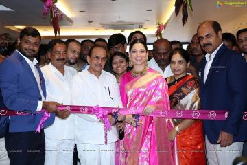 Tamannaah Bhatia inaugurated a new store of the Malabar Golds and Diamonds at Habsiguda looking brilliant in this pink saree from Raw Mango - Fashion Models