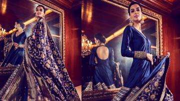 Diana Penty got ready for Diwali in this regal embroidered Anarkali dress