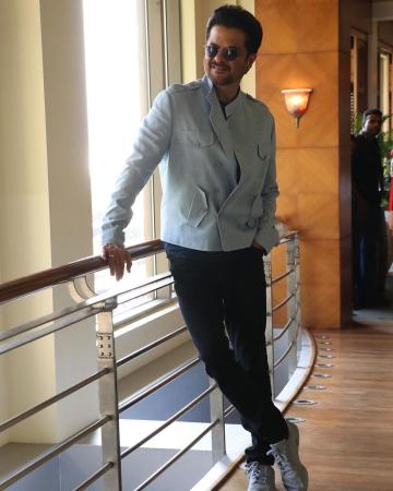 Anil Kapoor walked out recently in this powder blue jacket from Khanijo looking as ageless as ever - Fashion Models