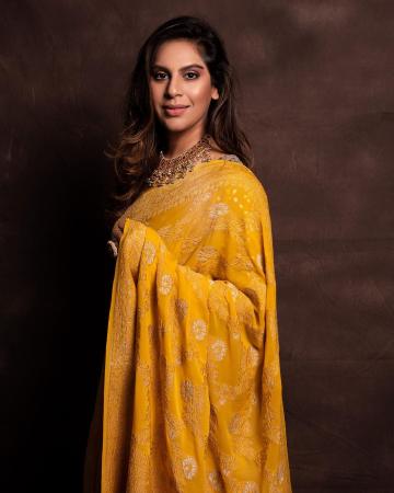Ram Charan's better half Upasana Konidela was recently spotted in this handwoven yellow wonder that we love - Fashion Models
