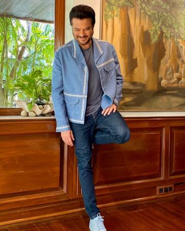 Anil Kapoor looks as young as ever in this powder blue number, which pairs well with the t-shirt from Track and Field - Fashion Models