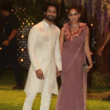 Shahid Kapoor was spotted at a party in this pristine sherwani from Rohit Bal  - Fashion Models