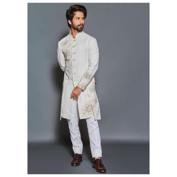 The sherwani is crisp and well embroidered with an elegant row of buttons - Fashion Models