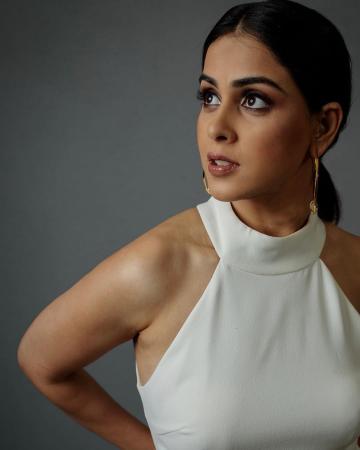 Genelia was recently clicked in this plain white ensemble from Eliatt, that we recommend for its simplicity - Fashion Models