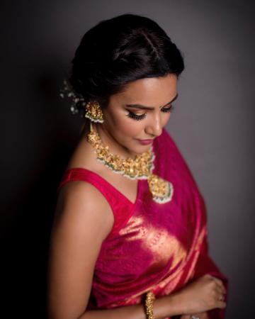 Priya Anand was recently seen in this bright, distinguished saree from Kanakavalli - Fashion Models