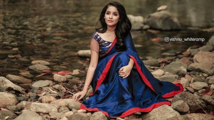 Anikha Surendran looking pretty in a saree