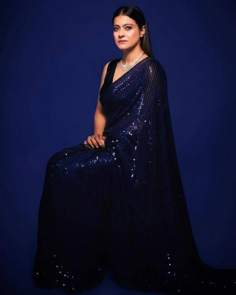 Kajol was recently promoting Tanhaji in this sequined solid colour Manish Malhotra saree that is fast becoming a celebrity cliche - Fashion Models