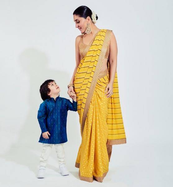 Yes, it is hard to take eyes off little Tim Tim, but look at Kareena Kapoor Khan’s stunning saree from Designer Nikasha - Fashion Models