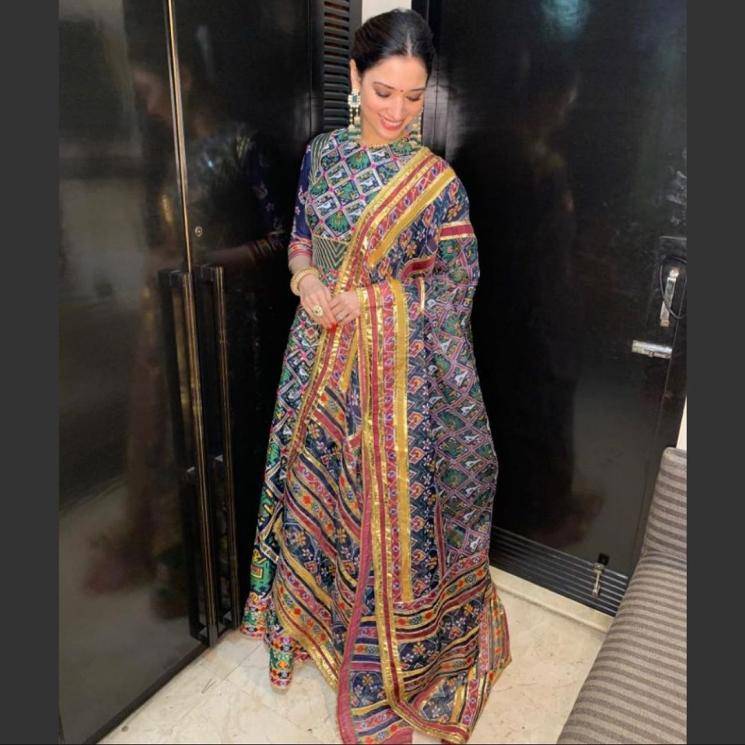 Tamannah Bhatia attended a wedding this week in this awesome kalidaar from Mayyur Girotra  - Fashion Models