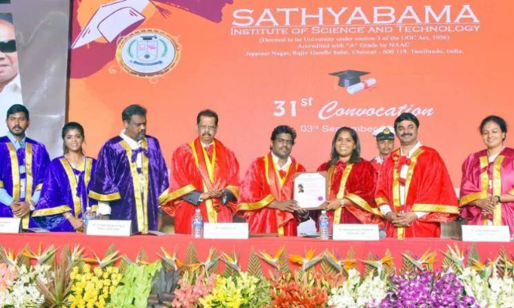 Sathyabama University confers an honorary doctorate on Yuvan Shankar Raja at the 31st convocation - Daily Cinema news