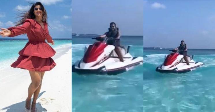 aishwarya rajesh shares jet skiing video from her maldives vacation trip