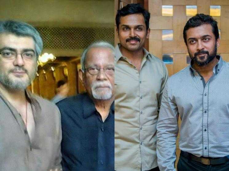 Suriya and Karthi visit Ajith Kumar's residence - Offer condolences on AK's father's death! Watch video!