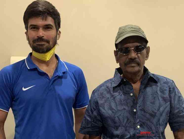 CSK cricketer Badrinath meets Goundamani - Movie Cinema News