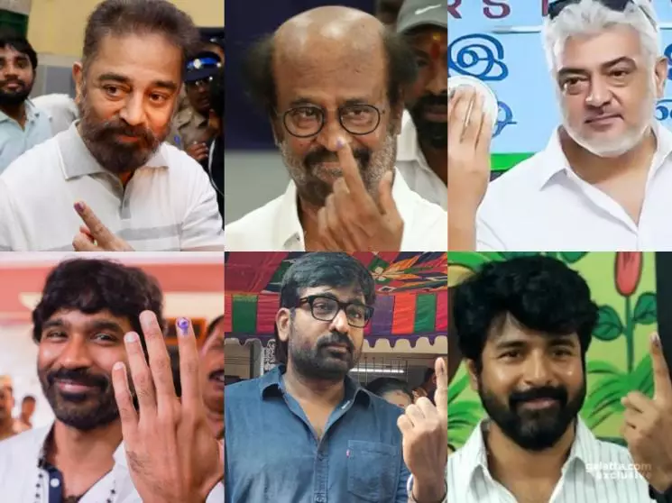 lok sabha election 2024 chiyaan vikram suriya karthi vadivelu shankar vijay antony participate in tamil nadu polls - Movie Cinema News