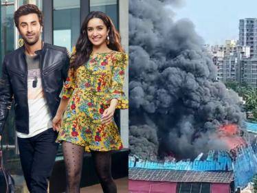 Massive fire breaks out at Ranbir Kapoor and Shraddha Kapoor's new film set, one dead - Tamil Cinema News