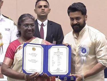 Suriya receives the Best Actor award at the 68th National Film Awards - Proud moment for Tamil cinema! - Tamil Cinema News