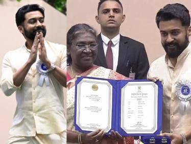 Suriya's first statement after receiving the Best Actor National Award for Soorarai Pottru - a huge honor! - Tamil Cinema News