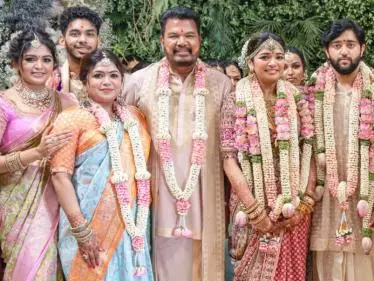 Shankar's elder daughter Aishwarya Shankar and Tarun Karthikeyan tie the knot, fairy tale wedding photos show leading Tamil celebrities join the celebrations