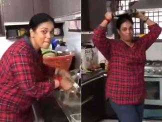 Master Brindha Dancing Cleaning Challenge Video