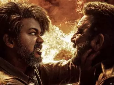 Leo Hindi poster: 'Thalapathy' Vijay and Sanjay Dutt face-off in a fiery battle - "KEEP CALM AND FACE THE DEVIL"