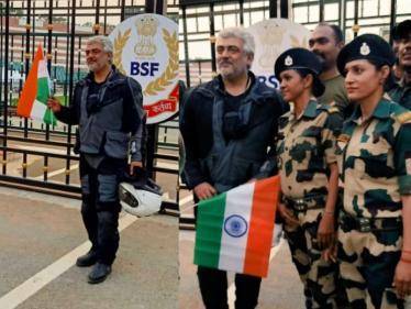 thala ajith kumar at wagah border with indian soldiers photos goes viral