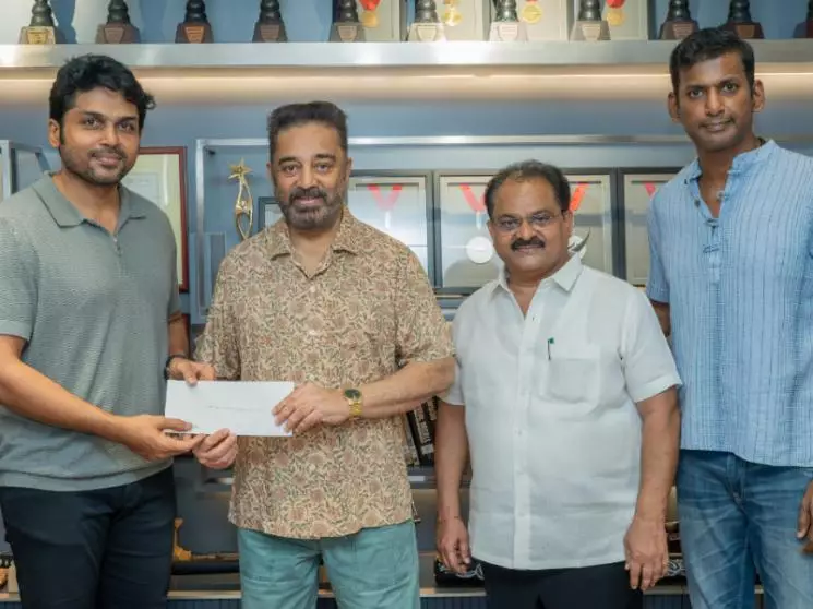 ulaganayagan kamal haasan donates rs one crore for nadigar sangam building construction - Movie Cinema News