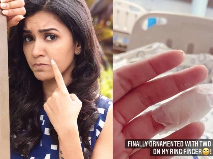 Popular Tamil - Malayalam actress accidentally cuts her finger - fans pray for speedy recovery!