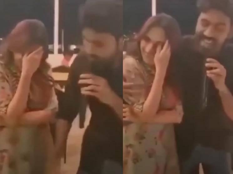 Dhanush's cute romance with his wife - Video goes viral!! Try not to miss!
