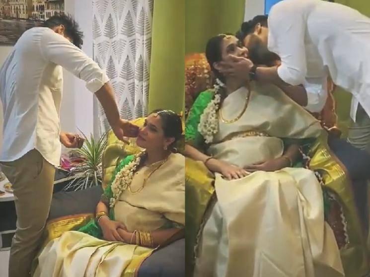 Mahat Raghavendra's romantic moment with his wife at baby shower event - watch video here!